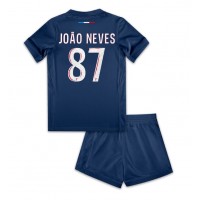 Paris Saint-Germain Joao Neves #87 Domáci Detský futbalový dres 2024-25 Krátky Rukáv (+ trenírky)